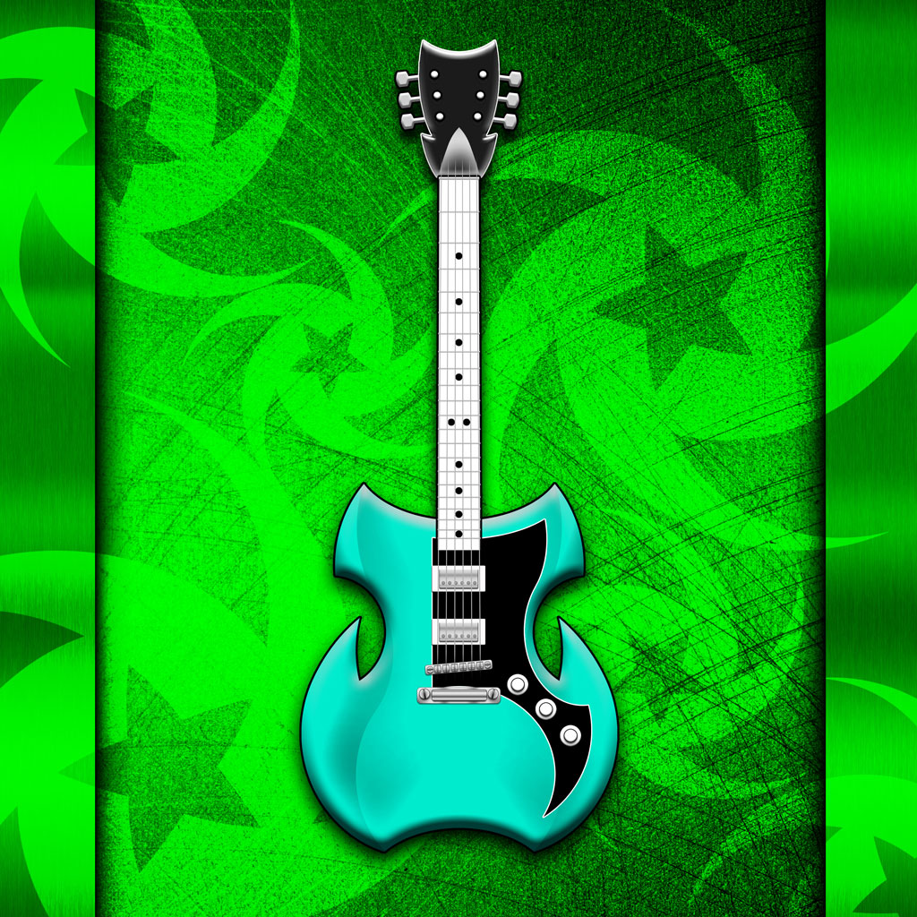 Aqua Sharp Guitar